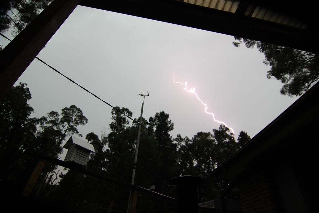 Lightning above weather station