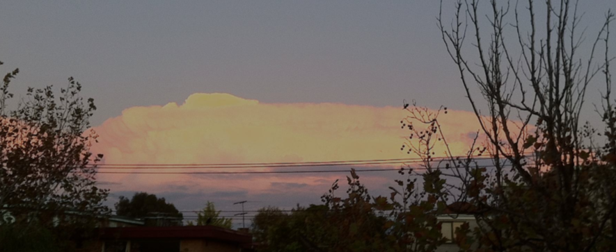 Melb storm cell moving from bay to SE